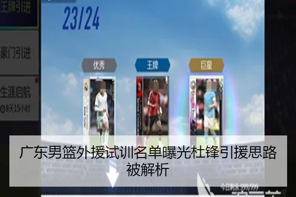 广东男篮外援试训名单曝光杜锋引援思路被解析